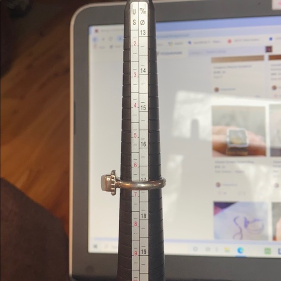 Silpada Pearl Button Frame Pendant, Earrings, Ring - Picture 3 of 4